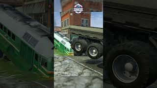 SpinTires MudRunner | Truck Simulator Eps 183 | Pickup Truck Pulls Heavy Bus Across Deep River