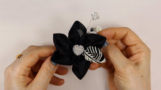 포인트#코사지#비즈#원단#꽃#장식#리본#아미리본#point#corsage#beads#fabric#flower#decoration#handcraft#ribbon#Amie Ribbon