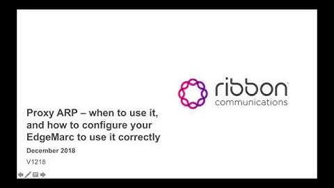 Ribbon Proxy ARP