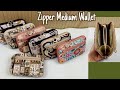 Diy cara membuat dompetzipper medium wallet tutorial  pattern