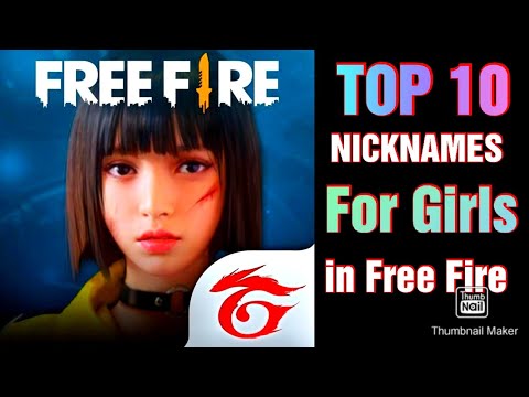 Top 10 Best Nick Names For Girls In Free Fire Pro Girls Name Top 10 Name For Girls In Free Fire Youtube