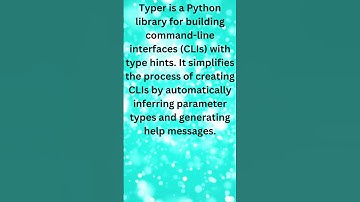 Command-Line Interfaces: Typer