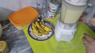mango +banana  smoothie (quick and easy recipe)by alfatah Sarah kitchen