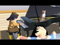 Hikari's piano is an oasis for cats! 【Mini Anime Series】【Sakura School Simulator】
