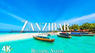 FLYING OVER ZANZIBAR  4K - Scenic Relaxation Film With Inspiring Cinematic Music - 4K Video Ultra HD