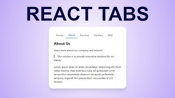 Easy React Tabs with Tailwind Tutorial