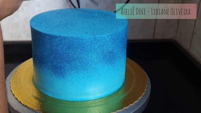 Glow Cake Azul com Borboletas 🦋 #confeitaria #bolosdecorados #glowca