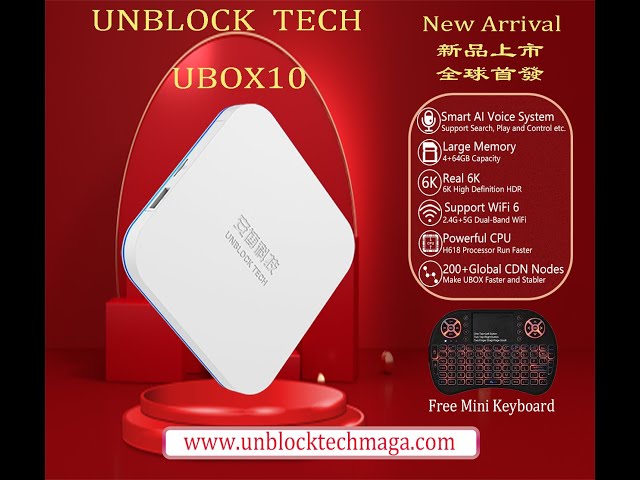 UNBLOCK TECH UBOX10 2023 Newest Generation 10th UBOX 10 PRO MAX  International Jailbreak OS Version