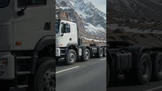 Heavy Truck Convoy in the Mountains