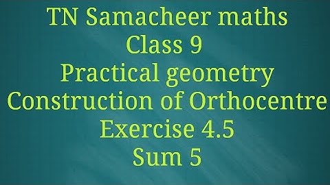 Sum 5/ Exercise 4.5 /Practical geometry/ Class 9/ Tamilnadu Samacheer maths/Nithyaganesh Maths