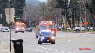 LACoFD Quint 64 + LaVerne Engine 761 & LaVerne Police Responding