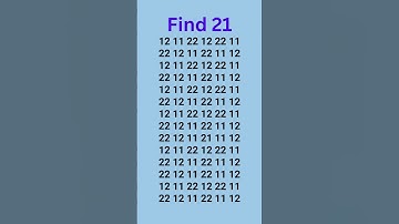 can you find 21 5 seconds? #wordpuzzlegame #game #mathematics #mindbendingquiz #puzzle