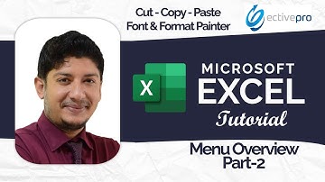 How to Cut-Copy-Paste-Format Painter | Microsoft Excel Intro Part-2 | EctivePro Academy