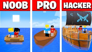 BARCO de NOOB vs. PRO vs. HACKER no Minecraft!