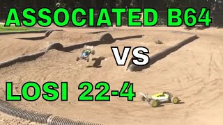 TEAM ASSOCIATED B64 VS LOSI 22-4  BUGGY RACE ON THE DIRT @ OUR BACKYARD TRACK @SHORT TRACK RC