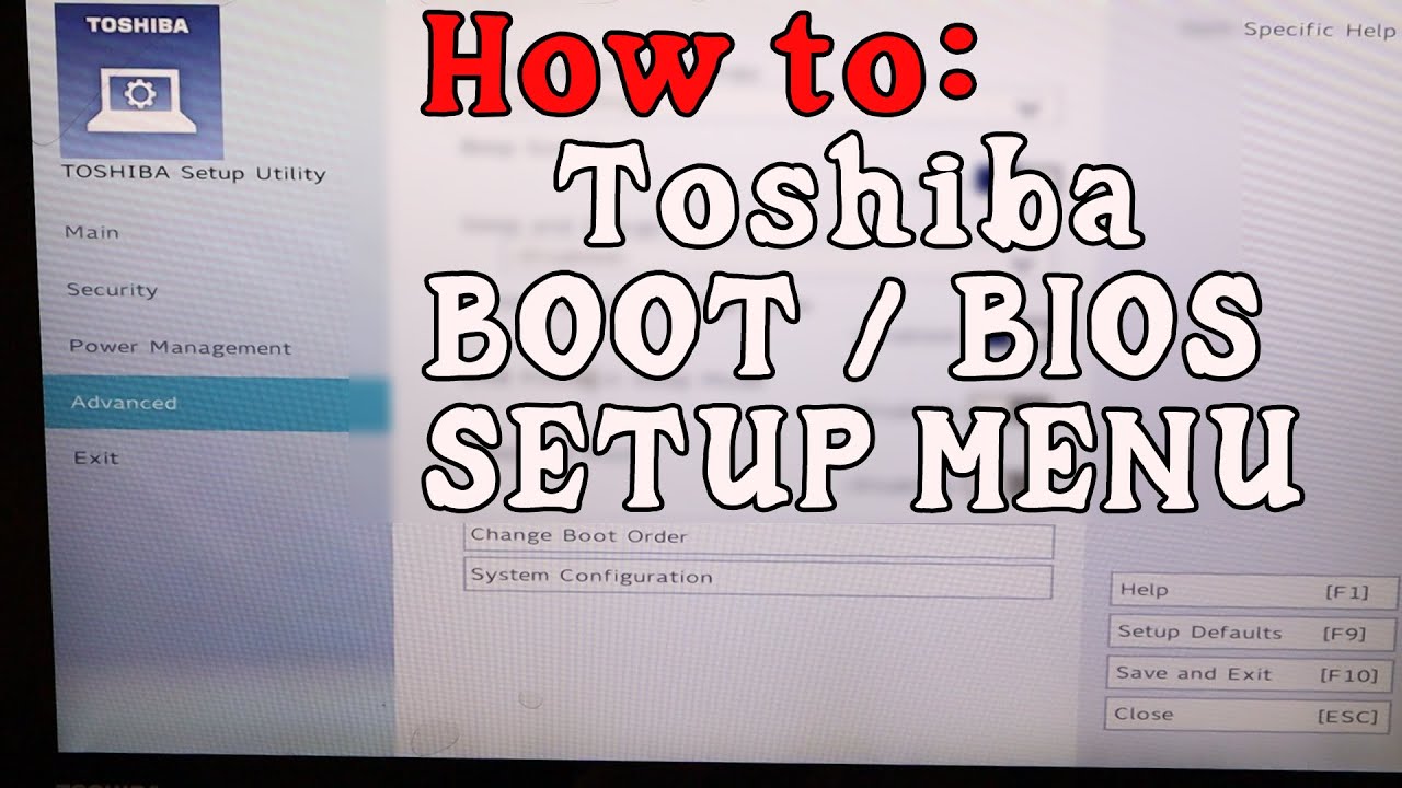 New How to Access Toshiba Boot Menu | Toshiba BIOS Setup Utility