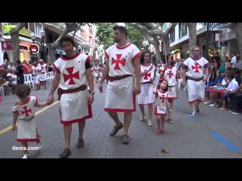 Desfile Infantil Moros y Cristianos Dénia 2015: Filà Templaris
