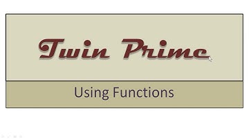 Twin Prime Program Using Functions | Java | ICSE
