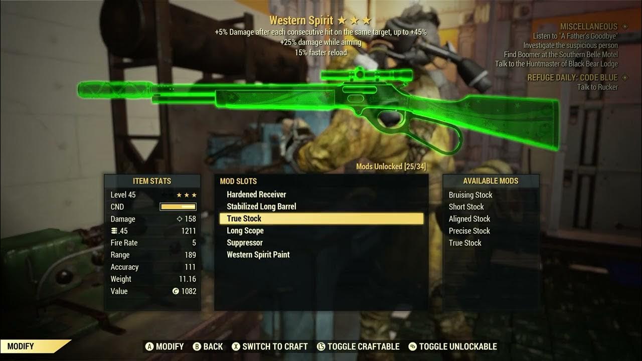 Fallout 76 My Personal Rifleman Build And Weapons YouTube