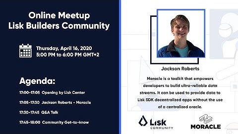Lisk Builders Community Online Meetup #1 | Jackson - Moracle