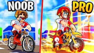 FUI DE NOOB A PRO ANDANDO DE BICICLETA NO ROBLOX