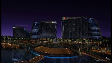 Architectural facade Lighting Sanya City Coast Hotel---Cisun Lighting