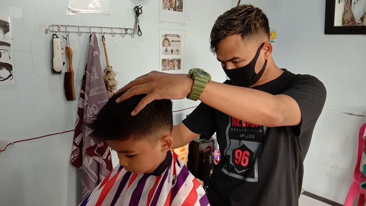 Potong rambut  anak  SD  YouTube