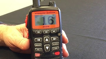 How to adjust the squelch on the Standard Horizon HX210.