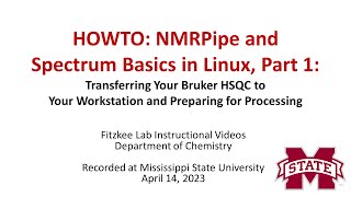 Nmr Basics, Part 1 Transferring Your Bruker Hsqc To Your Workstation And Preparing For Processing