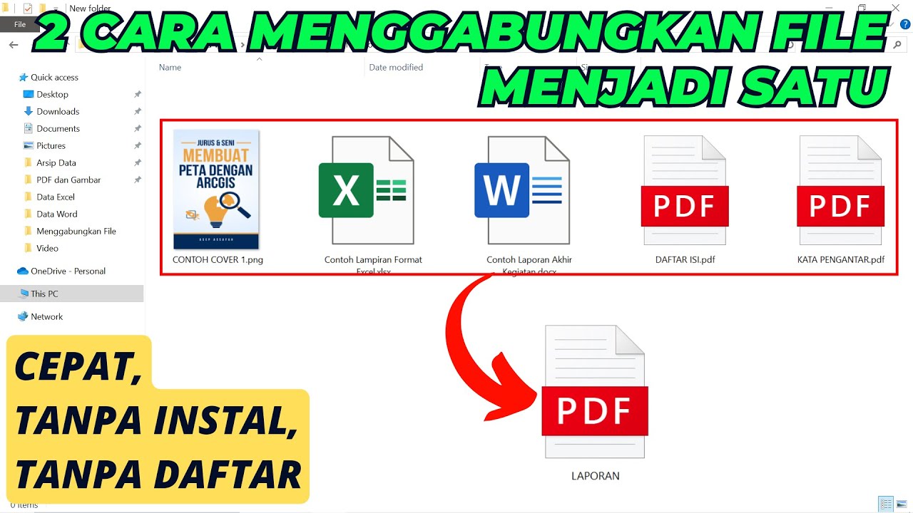 Cara Menggabungkan File Word Excel PDF Gambar Menjadi Satu File PDF ...