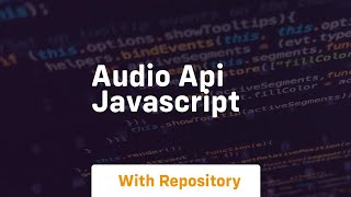 audio api javascript