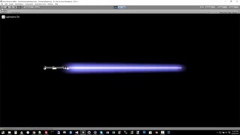 Procedural Lightning for Unity Lightsabre Prefab Demo
