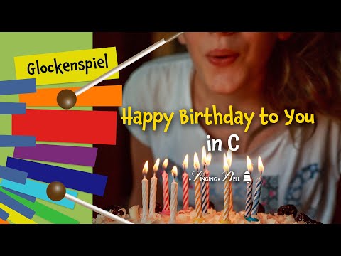 Happy Birthday to You on the Glockenspiel / Xylophone (in C) | Easy Tutorial