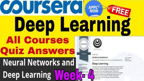 Deep Learning || Neural Network and Deep Learning  Coursera Course Quiz Answers week 4