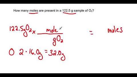 Convert 122 5 g of O2 to moles