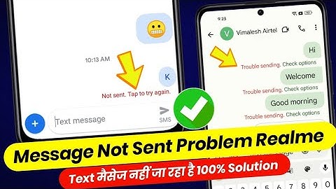 Message not sent problem realme | realme mobile se text message send nahi ho raha