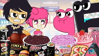 Convenience Store BLACK PINK Food x Real Life Humanized Alphabet Lore Animation | Mukbang ASMR