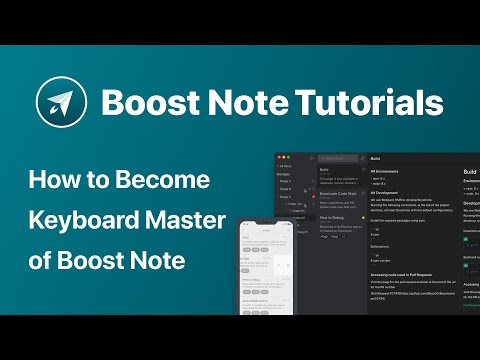 [Old UI] How to Become Keyboard Master of Boost Note | Boost Note Official