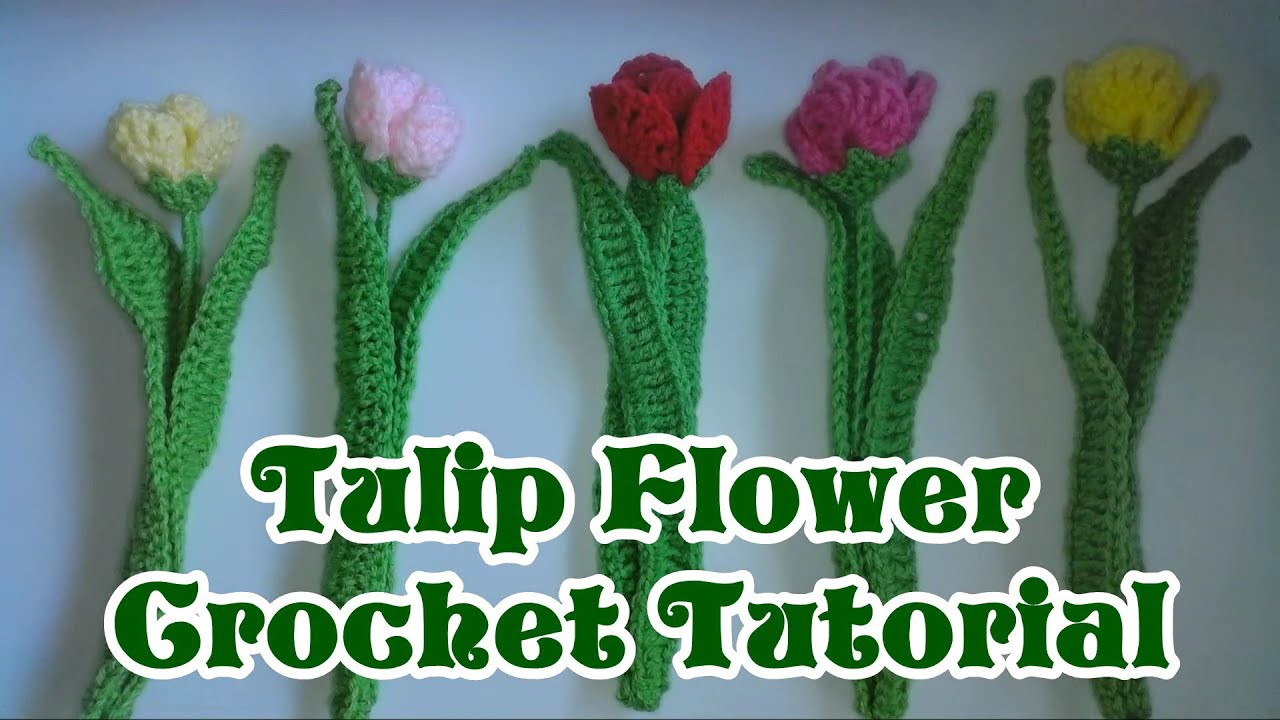 Cotton Yarn Crochet Tulip Flower Bouquet Tulip Flower Crochet for Decor and  Bouquets Crochet Flower Bouquet Tulip Flower Bunch 