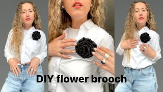 How to make flower brooch, Flower Brooch sewing tutorial, DIY Flower, fashion, style, Anita Benko