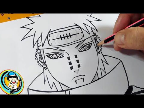 COMO DESENHAR O PAIN (NARUTO) PASSO A PASSO 