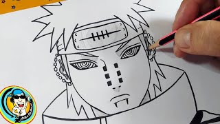 COMO DESENHAR O PAIN (NARUTO) PASSO A PASSO