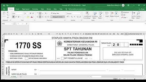Tutorial Pengisian Formulir SPT 1770 SS