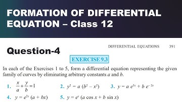 y=e^2x(a+bx) Formation of Differential Equation Class 12 Maths Exercise 9.3