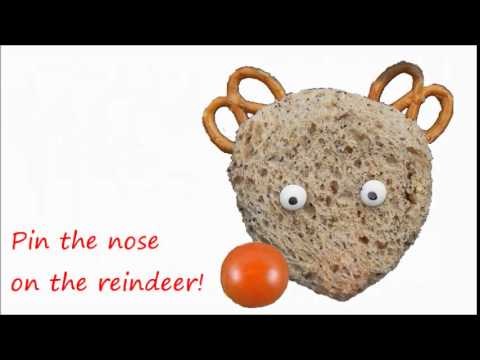 Pin the nose on the reindeer game! See if you can pause the video in just the right place!