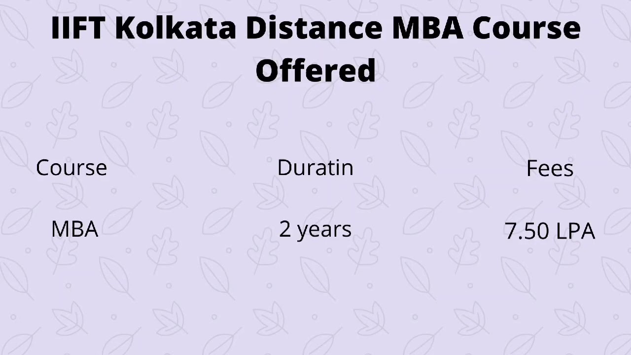 IIFT Kolkata Distance Education YouTube