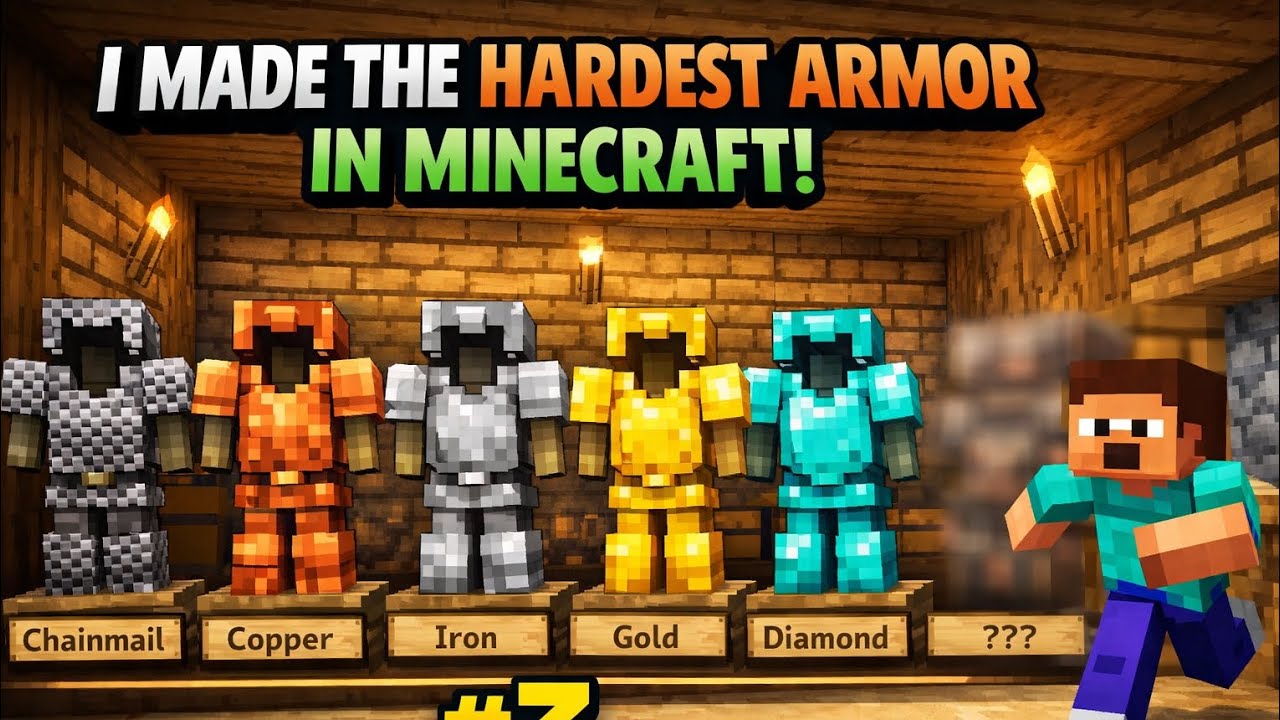 Minecraft Rarest Armor I Made the HARDEST & RAREST Armor in Minecraft 😱 | #3 - YouTube