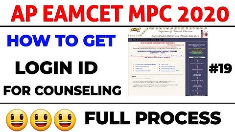 ap eamcet 2020 || how to get login id for counseling with full process || bsd telugu tech