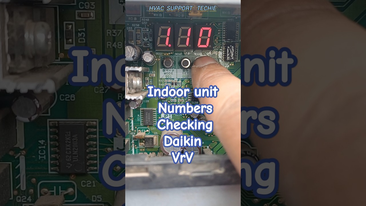 Daikin VRV mein Indoor connected kaise check karre. #Hvacspprttechie.