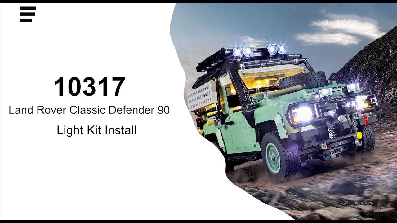 Install Lightailing Light Kit For Lego Land Rover Classic Defender 90 10317  